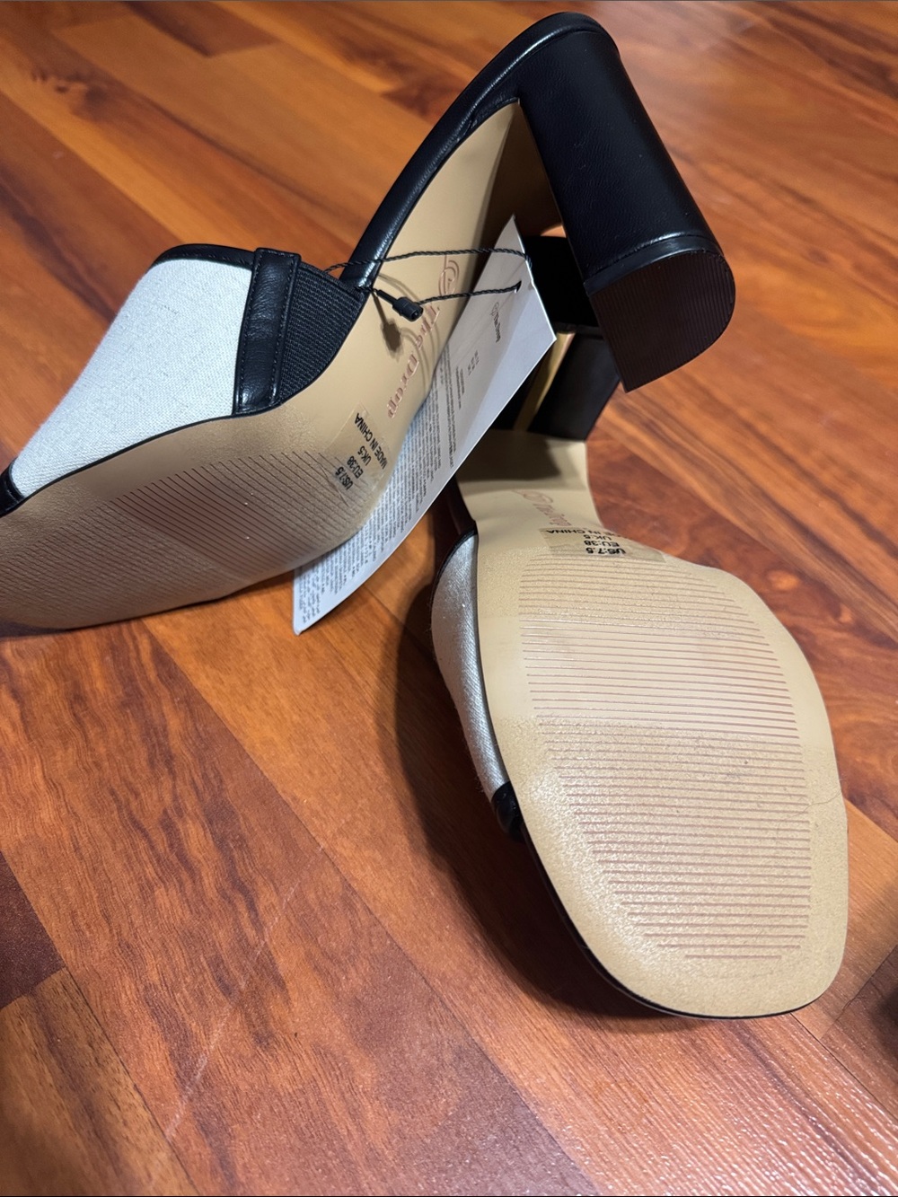The Drop Women's Pattie Block Heeled Mule Sandal 7.5 38 NWT - Picture 4 of 5
